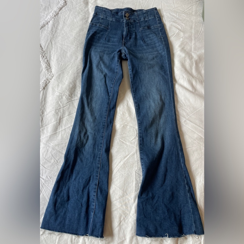 Lucky Brand Blue Flare Wide Leg Jeans